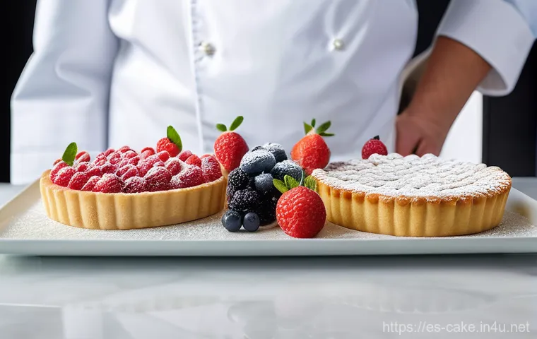 제과 경력직 인터뷰 질문 대비 - **Prompt:** A diverse, gender-neutral pastry chef, immaculately dressed in a clean, crisp chef's jac...