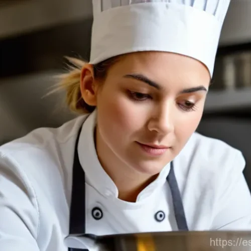 Home 25 제과 자격증 준비 중 알아야 할 꿀팁 - **Prompt:** A female pastry chef, mid-shot, focused intently on a digital precision scale, accuratel...